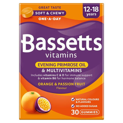 Bassetts Orange & Passion Fruit Multivitamin Pastilles for Teens 12-18yrs 30 Count