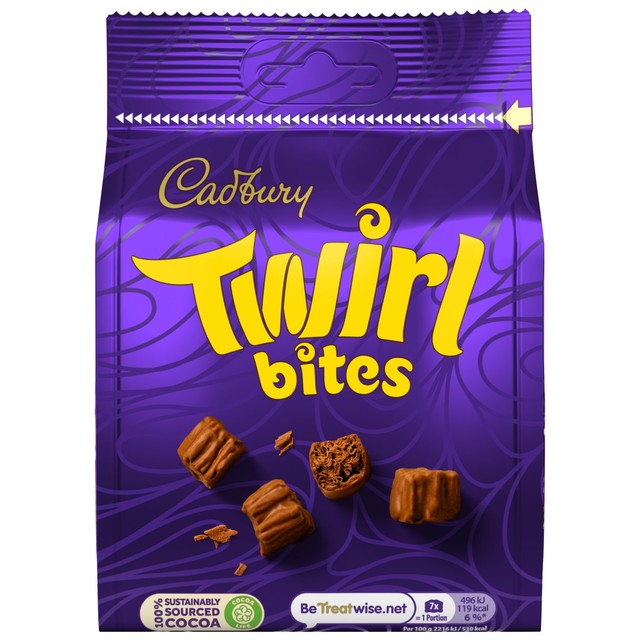 Cadbury Twirl Bites milk chocolate bag 109g - British product