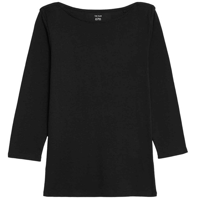 M&S women's cotton top black size 10, imported from the UK