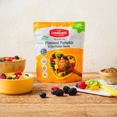 Mélange de graines de lin, de tournesol et de citrouille bio moulues Linwoods 425g