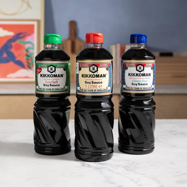 Kikkoman less salt soy sauce 975ml, imported from the UK