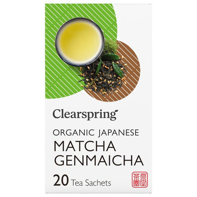 Clearspring Organic Japanese Matcha Genmaicha Green Tea Teabags 20 Pack