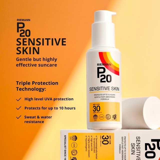 P20 Sensitive Sun Cream 200ml, imported from the UK
