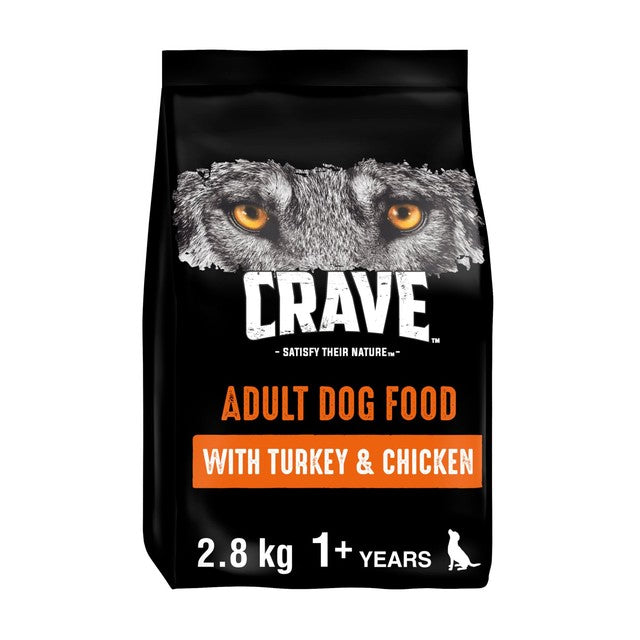 Crave dry dog food turkey and chicken 2.8kg - British product