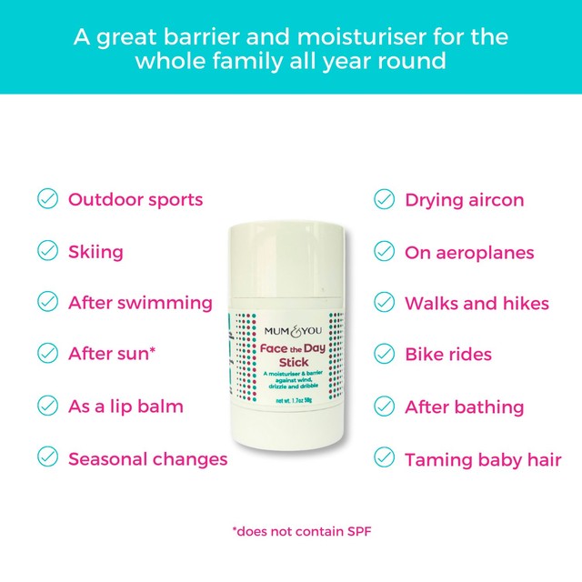 Mum & You Face The Day Moisture Barrier Stick 50g, imported from the UK