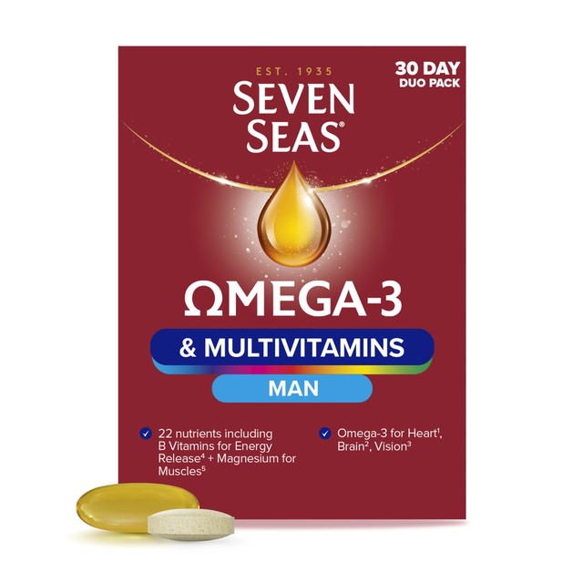 Seven Seas men's omega-3 and multivitamin supplement (British brand)