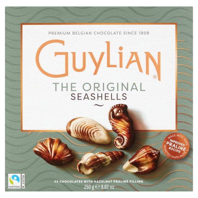 Guylian chocolate seashells hazelnut praliné 250g, UK version