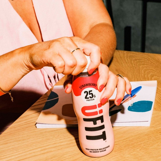 UFit strawberry protein milkshake 330ml (British brand)