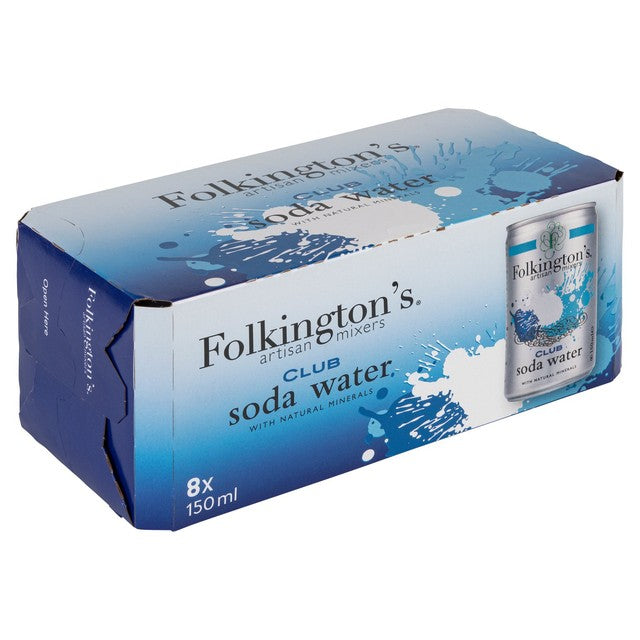 Folkington's Club Soda 8 x 150ml - British product