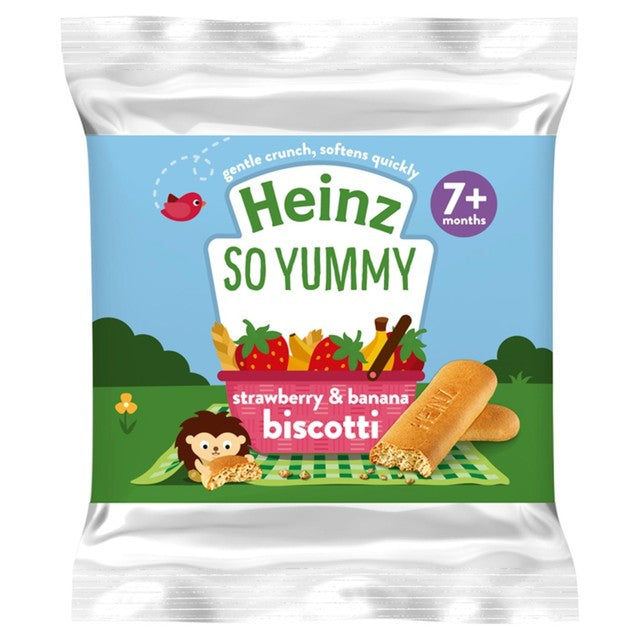 Heinz Strawberry & Banana Biscotti Baby Food Snacks 60g, UK version
