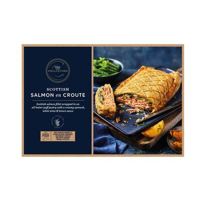 M&S Collection Scottish Salmon En Croute with Creamy Spinach Sauce 1kg