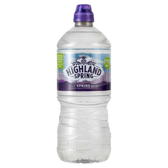 Highland Spring still spring water bottle with sportscap 1L, UK version