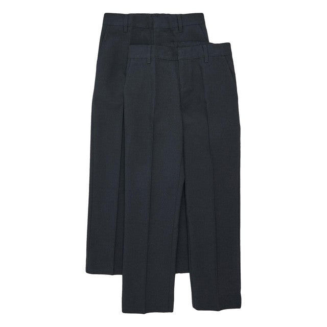 M&S Boys Slim Leg School Trousers Navy 10-11 Years, imported from the UK