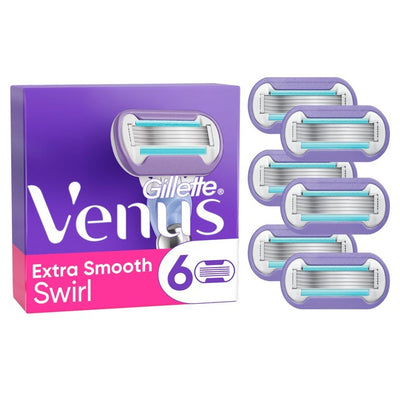 Gillette Venus Deluxe Smooth Swirl Contour Razor Blades 6-Pack