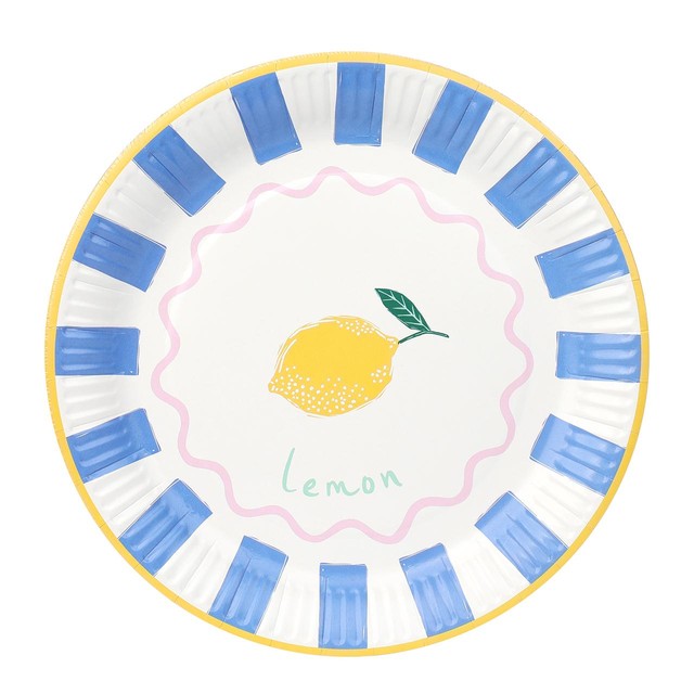 Talking Tables Summer Bon paper plates pack of 12 (British brand)
