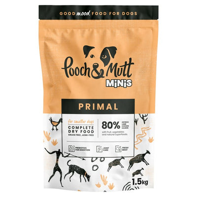 Pooch & Mutt Primal Lamb & Ostrich High Meat Small Dry Dog Food 1.5kg