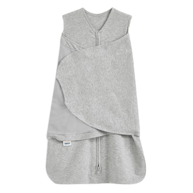 Halo SleepSack 1.5 TOG cotton swaddle heather grey 3-6 months, UK version