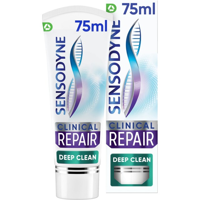 Sensodyne Clinical Repair Deep Clean Sensitive toothpaste 75ml (British brand)