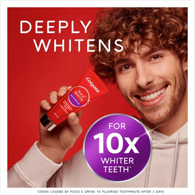 Colgate Max White Ultimate Radiance whitening toothpaste mint 75ml - British product