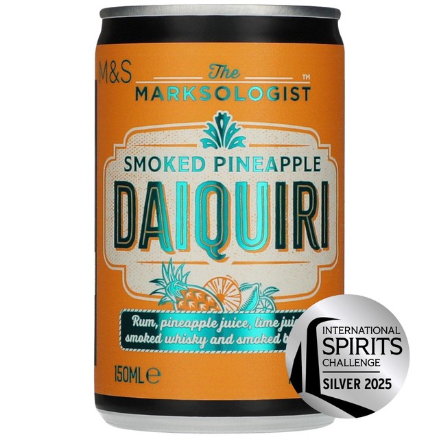 M&S Smoked Pineapple Daiquiri canned cocktail 150ml, imported from the UK