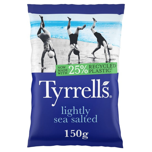 Tyrrells lightly sea salted crisps 150g (British brand)