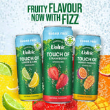 Volvic lemon and lime sparkling sugar free flavoured water 4 x 330ml cans (British brand)