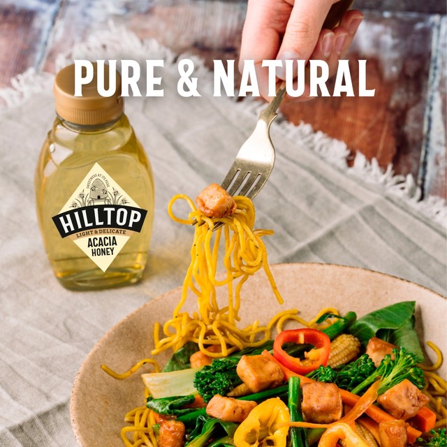 Hilltop Acacia honey 340g, UK version