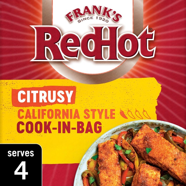 Frank's RedHot Citrusy California Style seasoning cook-in-bag 25g - British product