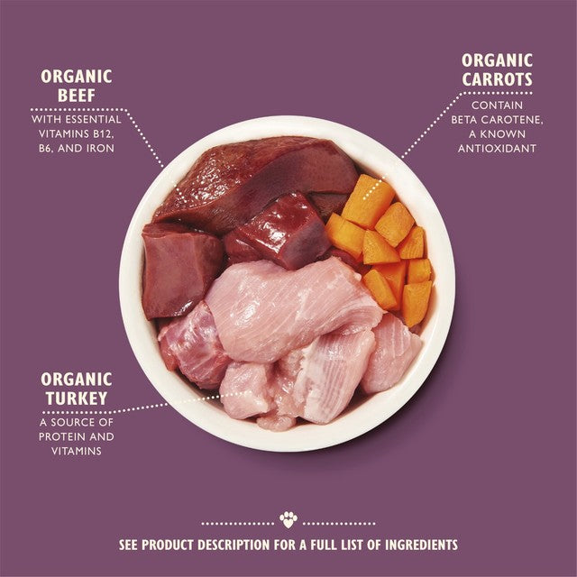 Lily's Kitchen Organic Turkey Dinner Cat Food Tray 85g, UK version