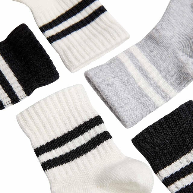 M&S unisex cotton baby socks black 0-6 months 5-pack, imported from the UK
