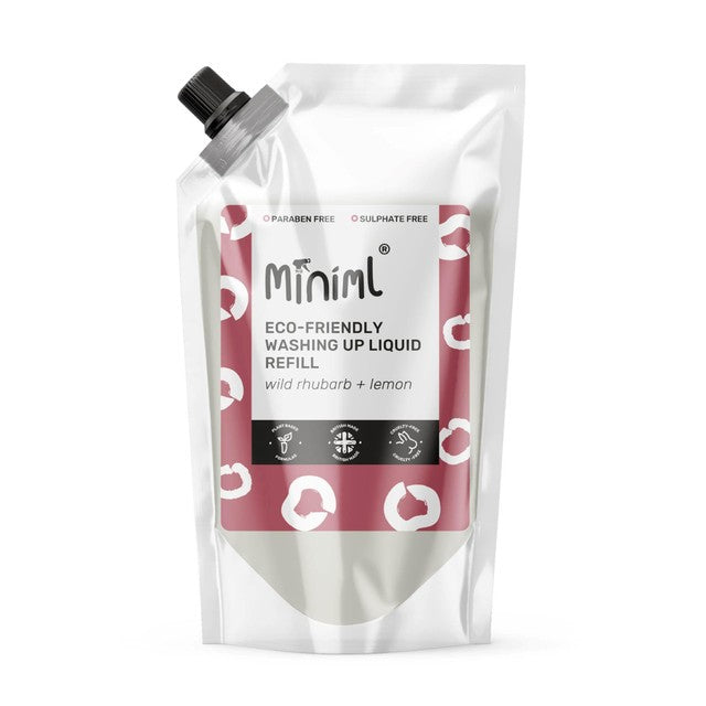 Miniml Rhubarb & Lemon washing up liquid 1L, imported from the UK
