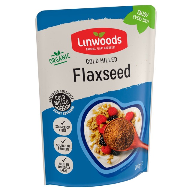 Linwoods milled organic flaxseeds 200g, UK version