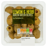 Sainsburys Queen Olives with Lemon  Herb 160g