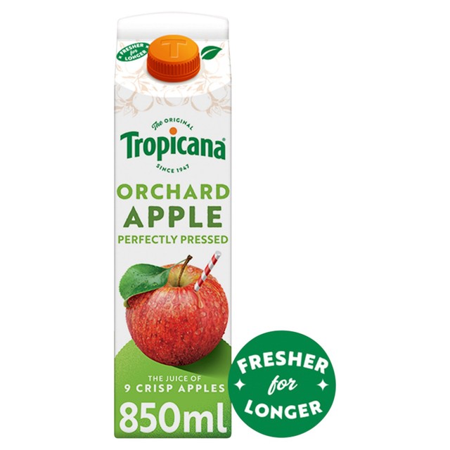 Tropicana long life apple juice 850ml (British brand)