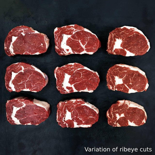 Ocado organic beef ribeye steak 225g, imported from the UK