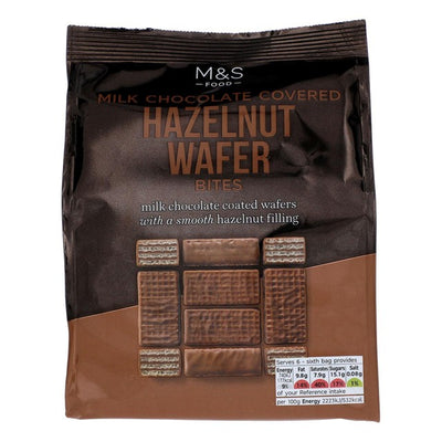 M&S Milk Chocolate Hazelnut Wafer Bites Biscuits 200g