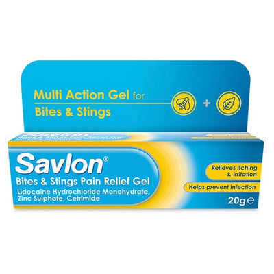 Gel Savlon pour soulager la douleur des piqûres et morsures 20 g