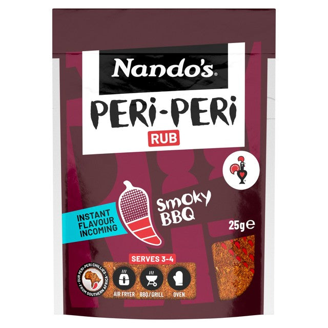 Nando's BBQ seasoning rub 25g, imported from the UK
