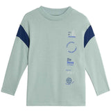 M&S Side Panel Varsity Top Light Green 5-6 Years, imported from the UK