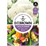 Mr Fothergills D.T. Brown Cauliflower All Year Round vegetable seeds, 200 seeds - British product
