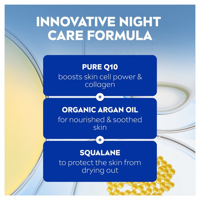 Nivea Q10 Power Anti-Wrinkle 60+ Night Cream 50ml, imported from the UK