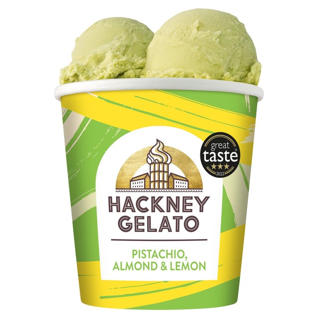 Hackney Gelato Pistachio, Almond & Lemon Gelato 460ml, UK version