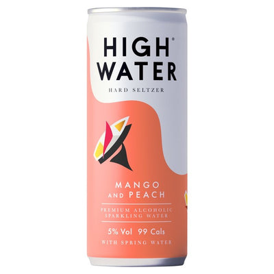 High Water Mango & Peach Hard Seltzer Alcoholic Sparkling Water 250ml