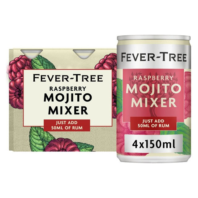 Fever-Tree Raspberry Mojito cocktail mixer 4 x 150ml - British product