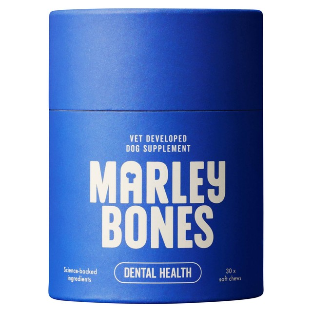 Marleybones dental supplement chew for dogs, imported from the UK