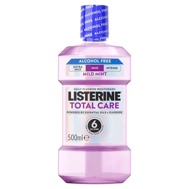 Listerine Mild Mint Alcohol Free Mouthwash 500ml, UK version