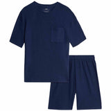 M&S Waffle Shorts Indigo Pyjama Shorts 5-6 Years, imported from the UK