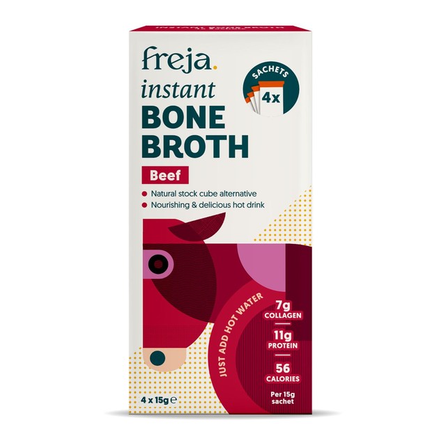 Freja Classic Beef Instant Bone Broth 4 x 15g - British product