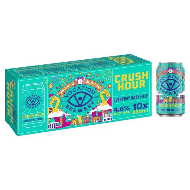 Vocation Brewery Crush Hour Everyday Hazy Pale beer 10 x 330ml (British brand)