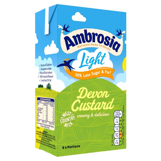 Ambrosia Light Devon custard 1kg - British product